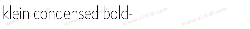 klein condensed bold字体转换